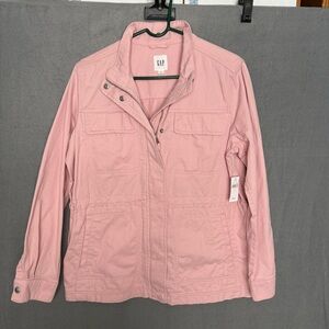 NWT GAP Women's Pink Core Utility Field Jacket Size‎ Large